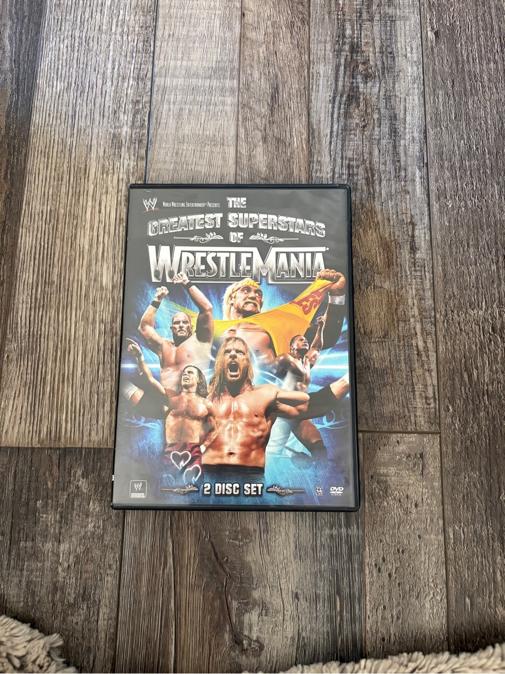 WWE WrestleMania Superstars DVD - Blue, Black, Gold Artwork